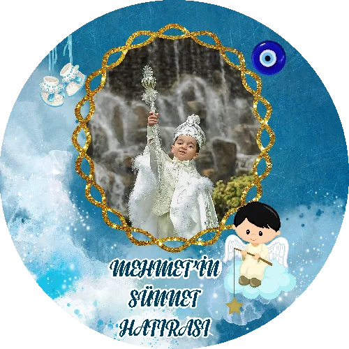 Sünnet Temalı Yuvarlak Açacak Magneti